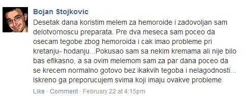 korisnik melema za hemoroide